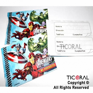 AVENGERS AGENDA MINI x 10